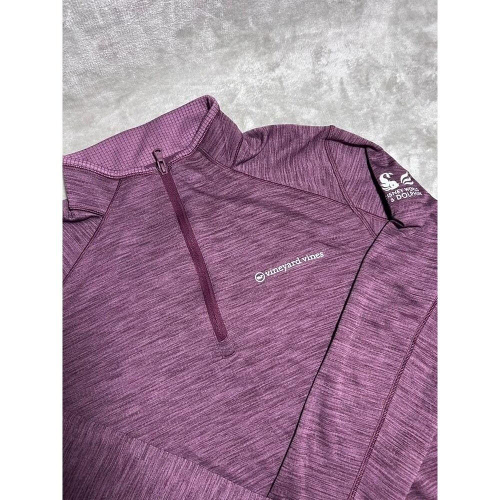 Vineyard Vines Performance Pullover Men XL Quarter Zip Golf Maroon Walt Disney